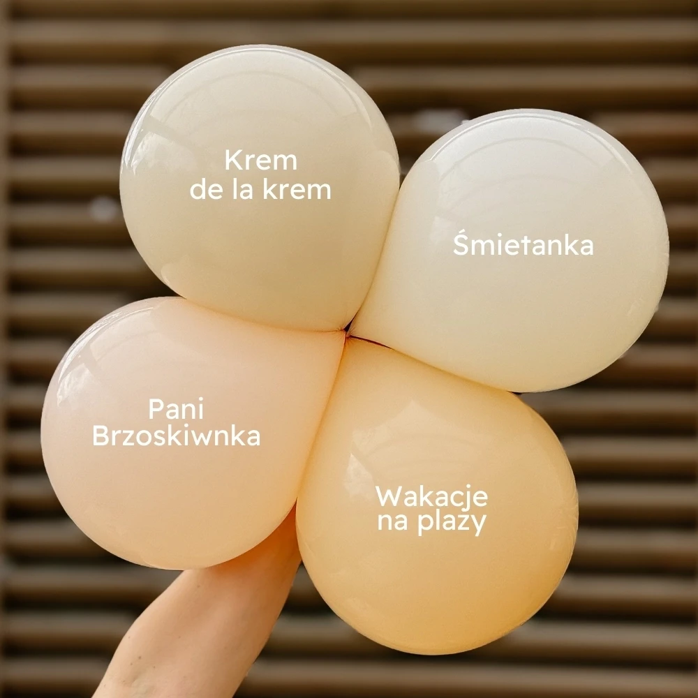 balony pastelowe beż krem.webp