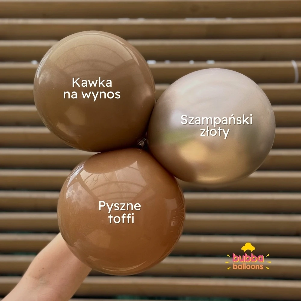 brązowy balony lateksowe kawka toffi.webp
