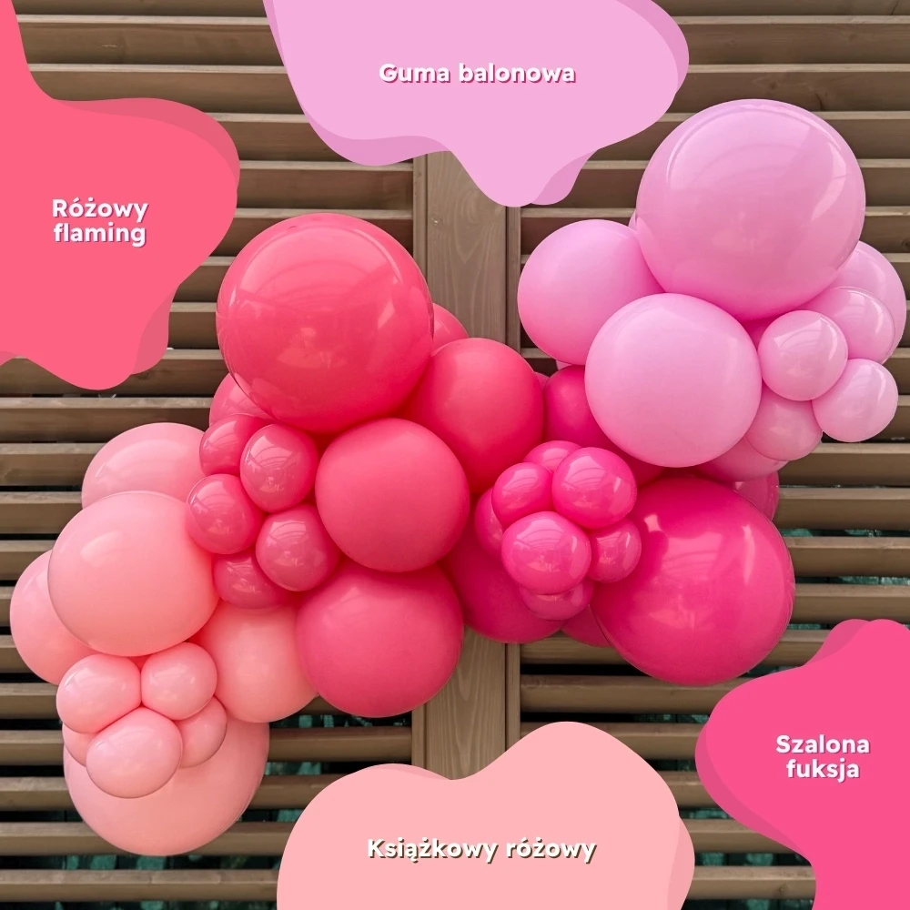 balony lateksowe róż fuksja guma różowy.webp