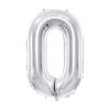 Balon foliowy Cyfra ''0'', 86cm, srebrny.webp