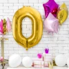 Balon foliowy Cyfra ''0'', 86cm, złoty1.webp