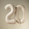 Balon foliowy Cyfra '0', 86cm, jasny beż1.webp