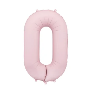 Balon foliowy Cyfra ''0'' 86cm, jasny różowy