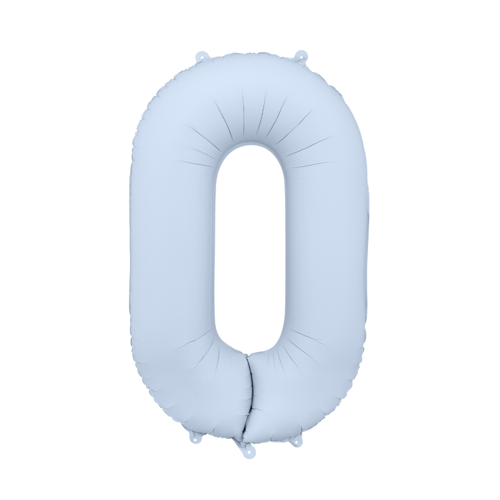 Balon foliowy Cyfra '0', 86cm, mglisty niebieski.webp