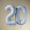 Balon foliowy Cyfra '0', 86cm, mglisty niebieski1.webp