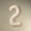 Balon foliowy Cyfra '2', 86cm, jasny beż1.webp