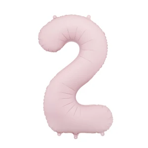 Balon foliowy Cyfra "2" 86cm, jasny różowy