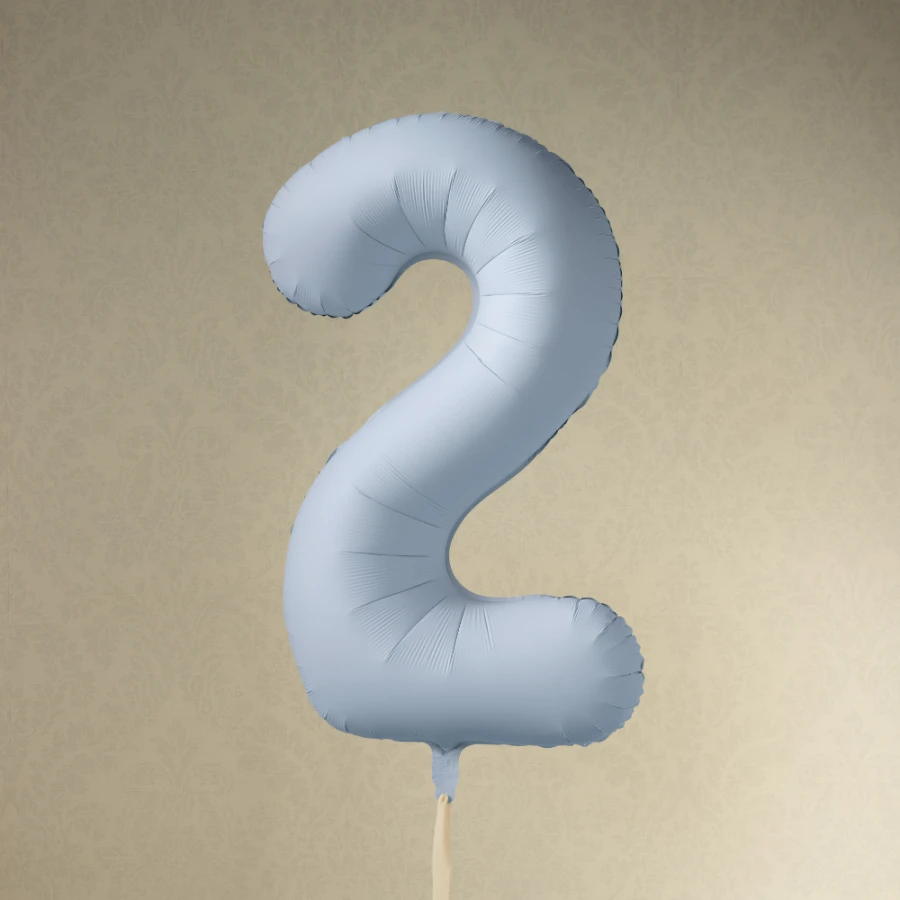 Balon foliowy Cyfra '2', 86cm, mglisty niebieski1.webp
