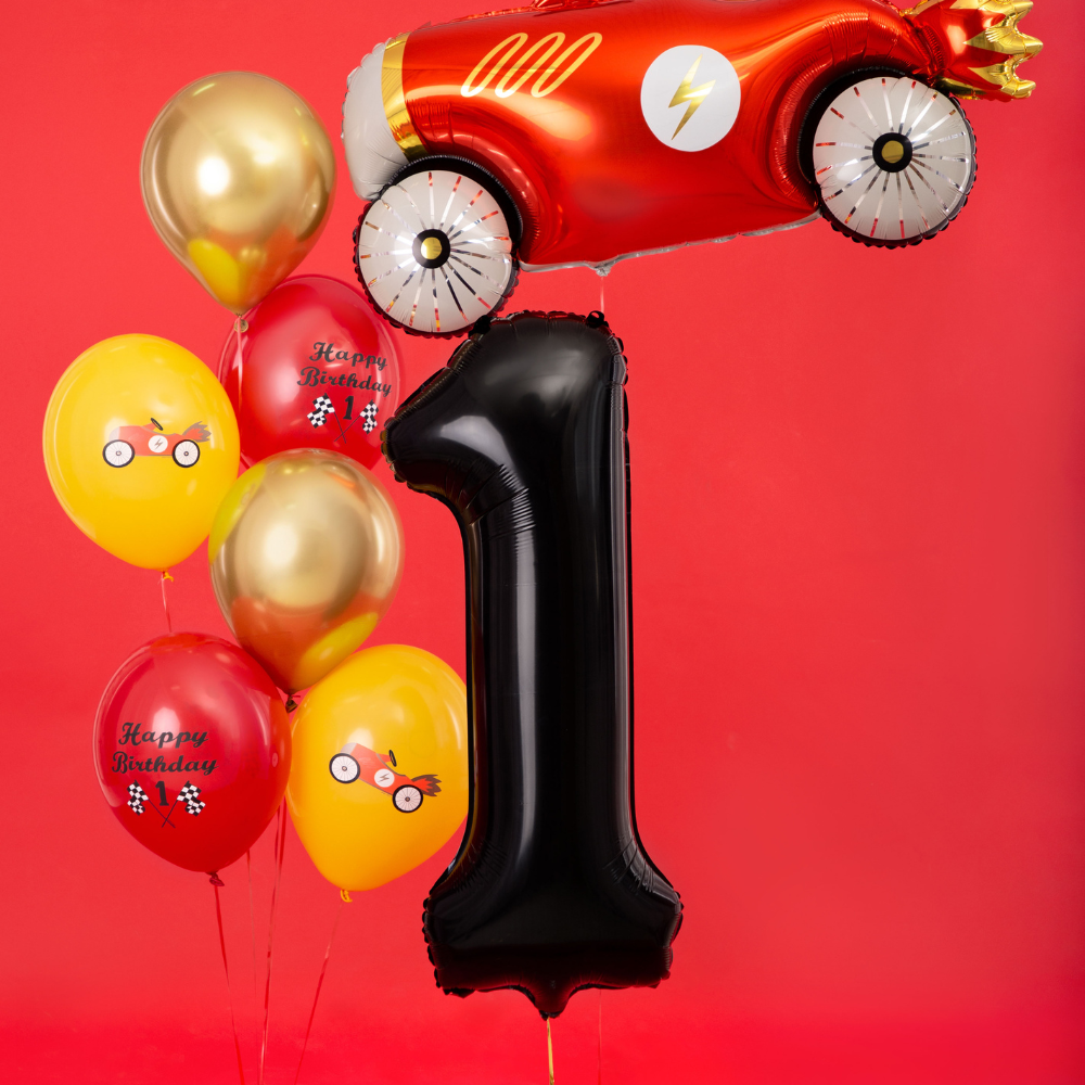 Balon foliowy Cyfra ''1'', 86cm, czarny1.webp