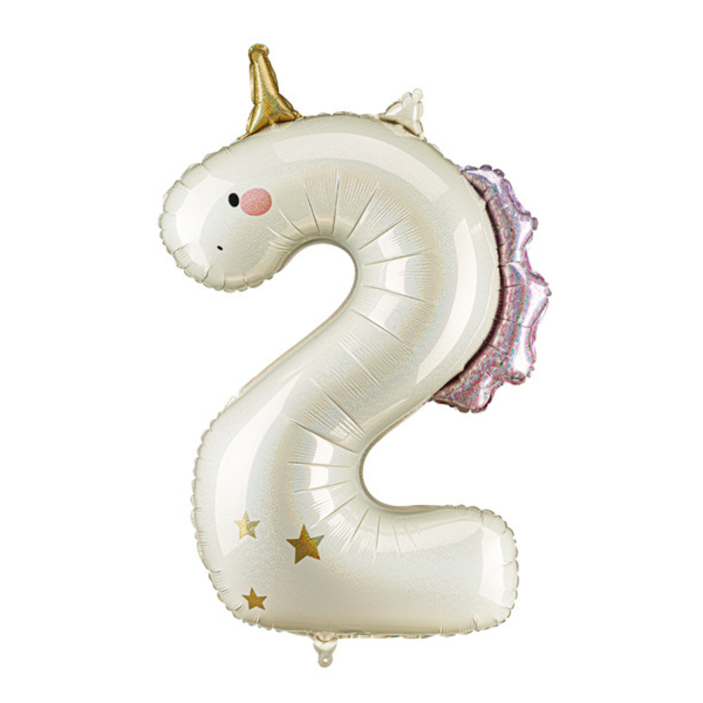 Balon foliowy Cyfra ''2'' Jednorożec, 93cm.webp