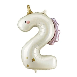 Balon foliowy Cyfra ''2'' Jednorożec, 93cm