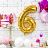 Balon foliowy Cyfra ''6'', 86cm, złoty1.webp