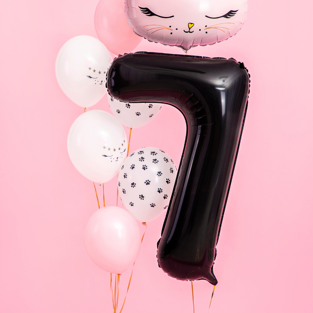 Balon foliowy Cyfra ''7'', 86cm, czarny2.webp