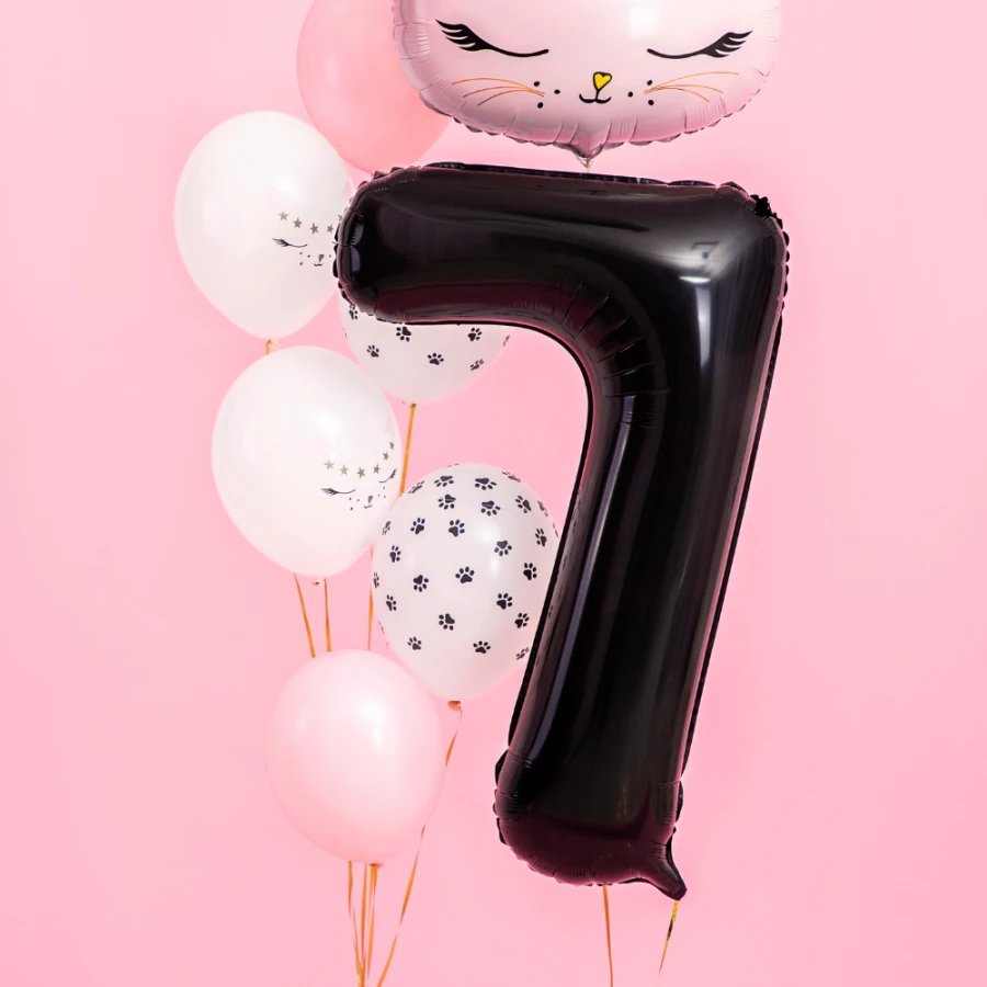 Balon foliowy Cyfra ''7'', 86cm, czarny2.webp