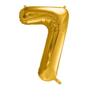 Balon foliowy Cyfra ''7'', 86cm, złoty błyszczący