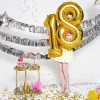 Balon foliowy Cyfra ''8'', 86cm, złoty2.webp