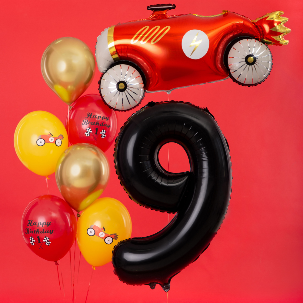 Balon foliowy Cyfra ''9'', 86cm, czarny1.webp