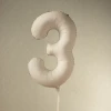 Balon foliowy Cyfra '3', 86cm, jasny beż (2).webp