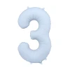 Balon foliowy Cyfra '3', 86cm, mglisty niebieski.webp