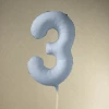 Balon foliowy Cyfra '3', 86cm, mglisty niebieski1.webp