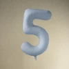 Balon foliowy Cyfra '5', 86cm, mglisty niebieski1.webp