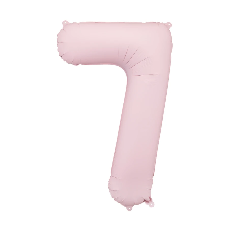 Balon foliowy Cyfra '7', 86cm, jasny różowy.webp