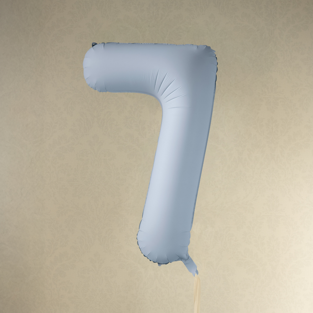 Balon foliowy Cyfra '7', 86cm, mglisty niebieski1.webp