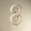 Balon foliowy Cyfra '8', 86cm, jasny beż1.webp