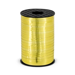 Wstążka plastikowa, złoty, 5mm/225m