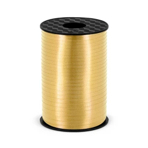 Wstążka plastikowa, złoty, 5mm/225m