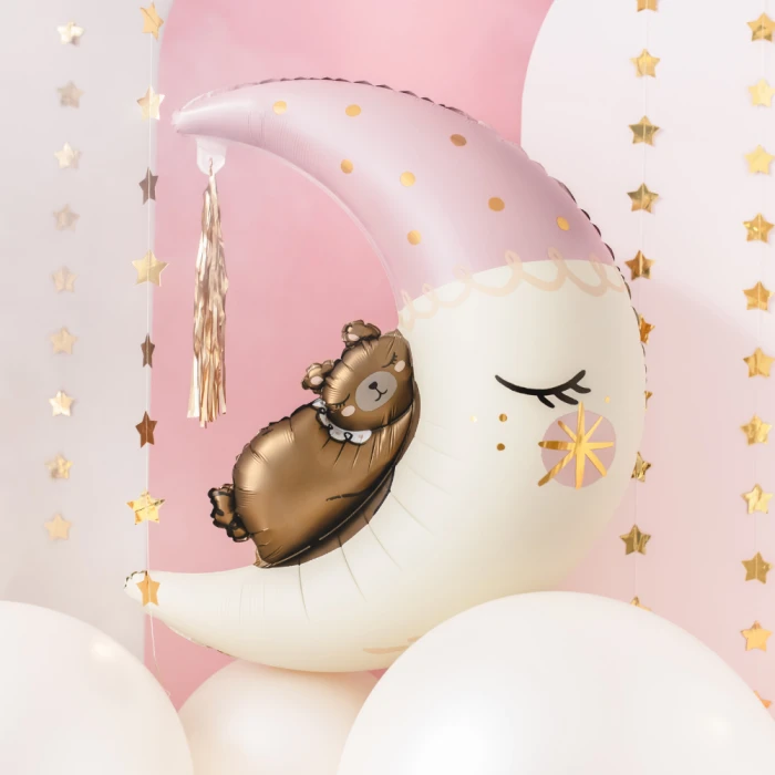 Balon foliowy Miś na księżycu, 80x98 cm, (2).webp