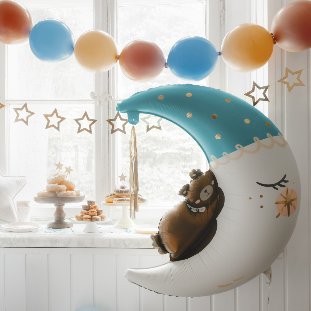 Balon foliowy Miś na księżycu, 80x98 cm, mix (2).webp