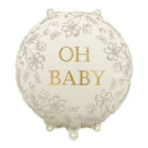 Balon foliowy okrągły pastylka Oh Baby, 35x35 cm