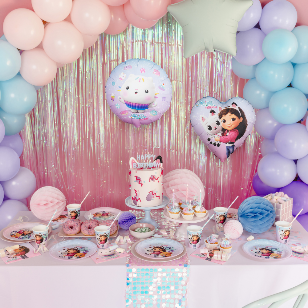 Balon foliowy serce Koci Domek Gabi, 35cm, mix (5).webp