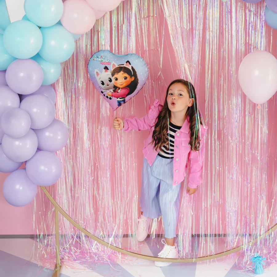 Balon foliowy serce Koci Domek Gabi, 35cm, mix (4).webp