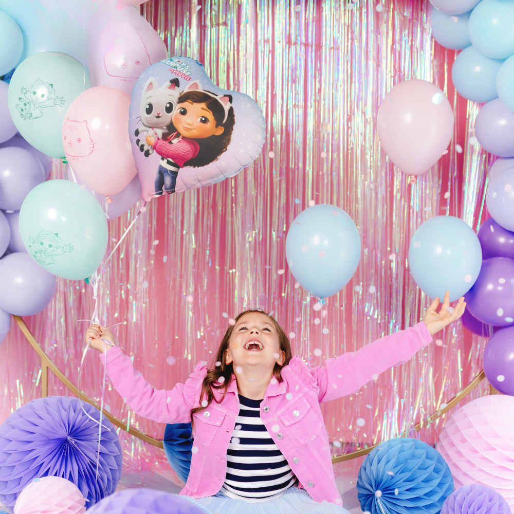 Balon foliowy serce Koci Domek Gabi, 35cm, mix (3).webp
