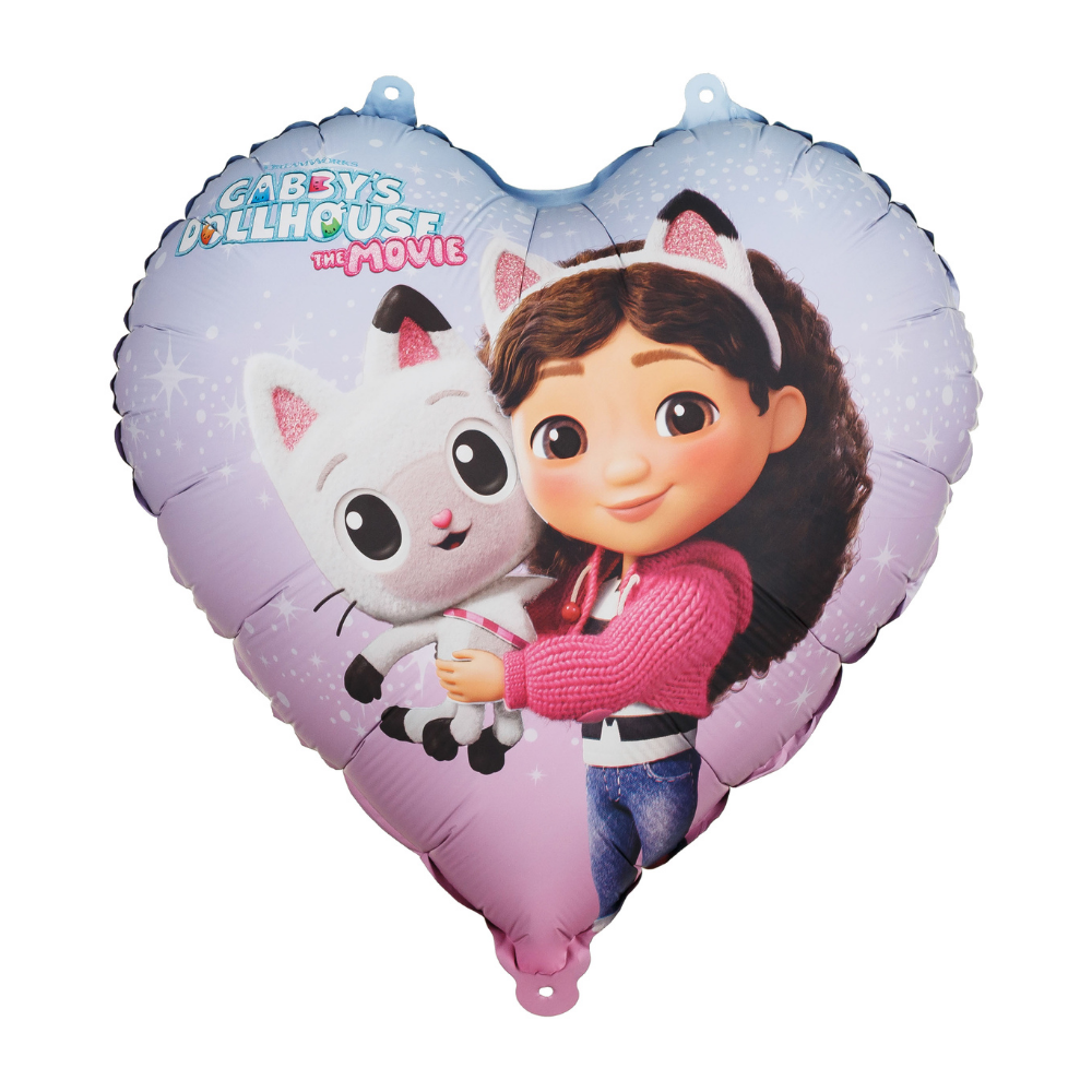 Balon foliowy serce Koci Domek Gabi, 35cm, mix.webp