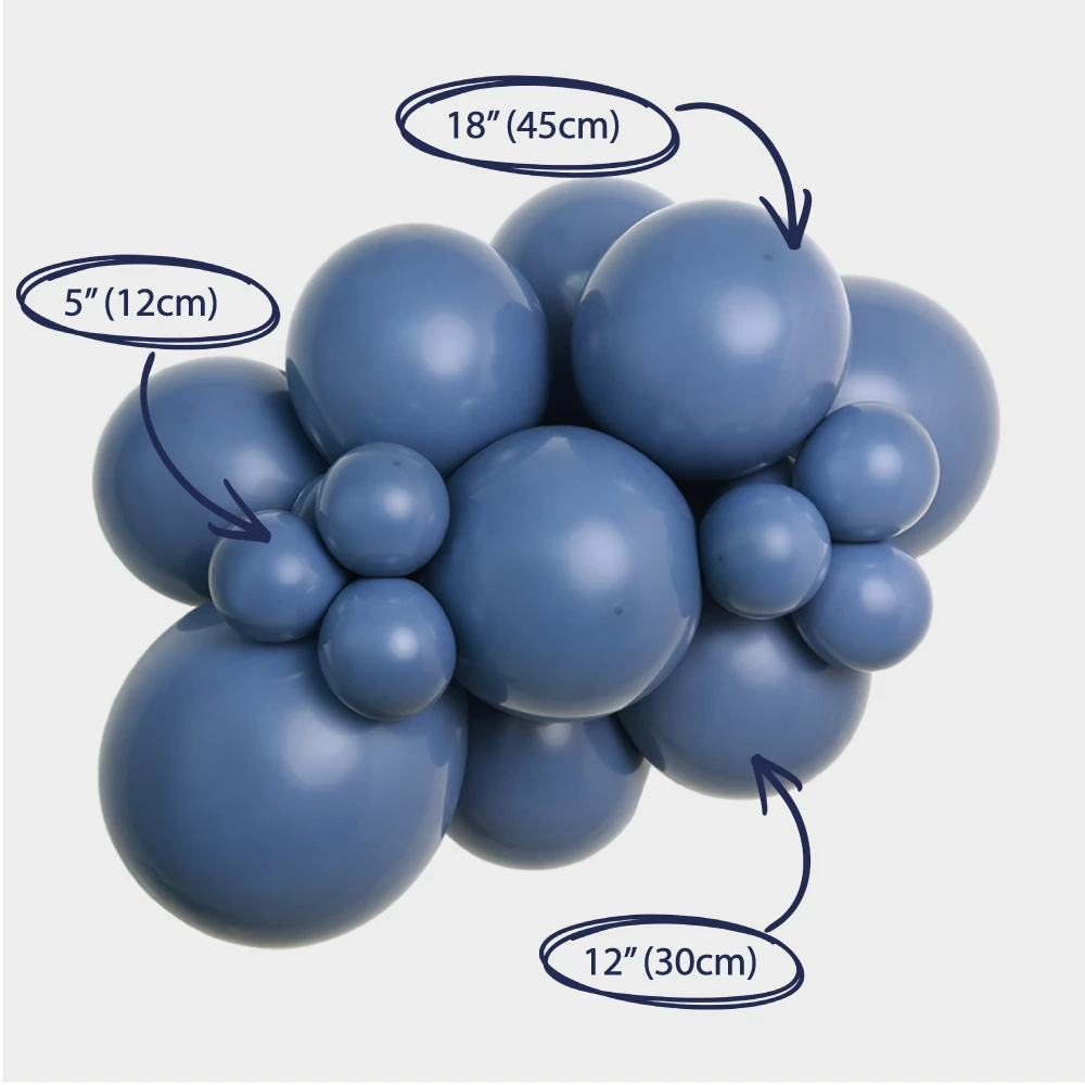 glebia oceanu balon lateksowy girlanda z rozmiarami niebieski.webp