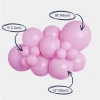 guma balonowa balon lateksowy girlanda z rozmiarami  różowy.webp