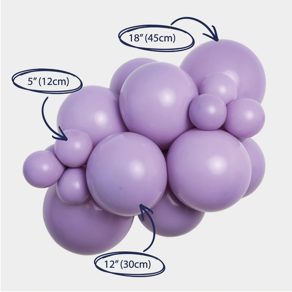 shake jagodowy balon lateksowy girlanda z rozmiarami fioletowy.webp