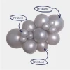 srebrny pyl balon lateksowy girlanda z rozmiarami  srebrny.webp