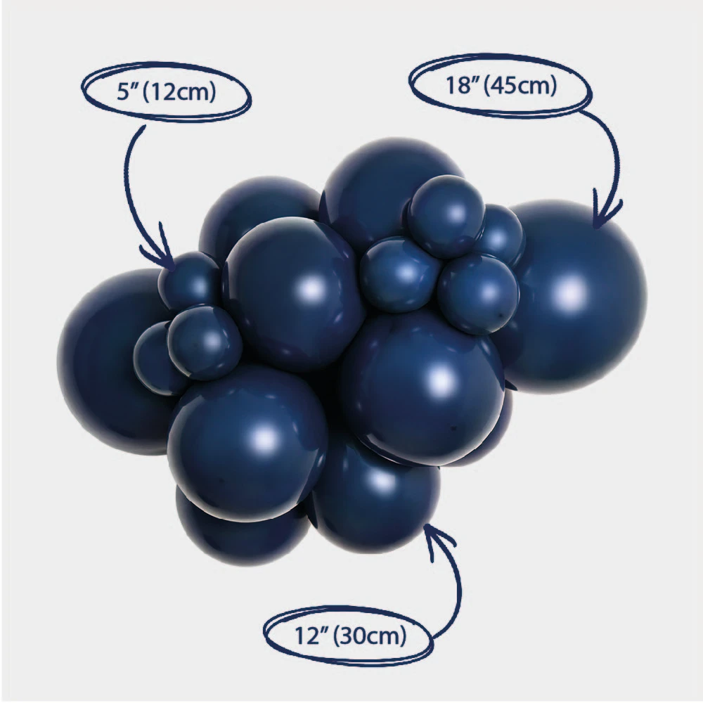 mocny granat balon lateksowy girlanda napis granatowy .webp