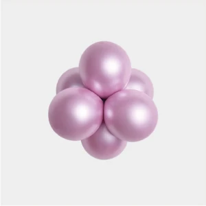 Balony lateksowe chromowane  - Różowy blask, 5" (12cm), 100szt.