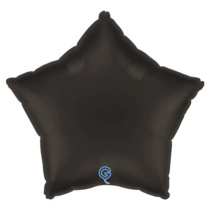Balon foliowy Gwiazdka 18" (45 cm) Satynowa Antracyt