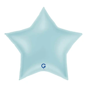 Balon foliowy Gwiazdka 18" (45 cm) Pastelowy Niebieski