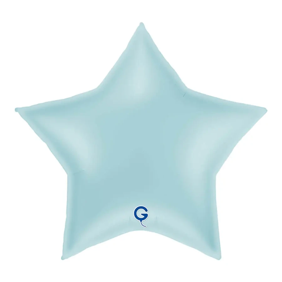 Balon foliowy Gwiazdka 18" (45 cm) Pastelowa Niebieska