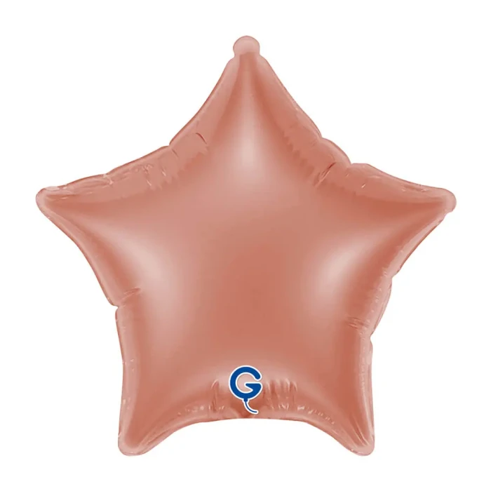 Balon foliowy Gwiazdka 18" (45 cm) Różowe Złoto