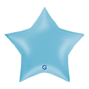 Balon foliowy Gwiazdka 18" (45 cm) Niebieski, matowy