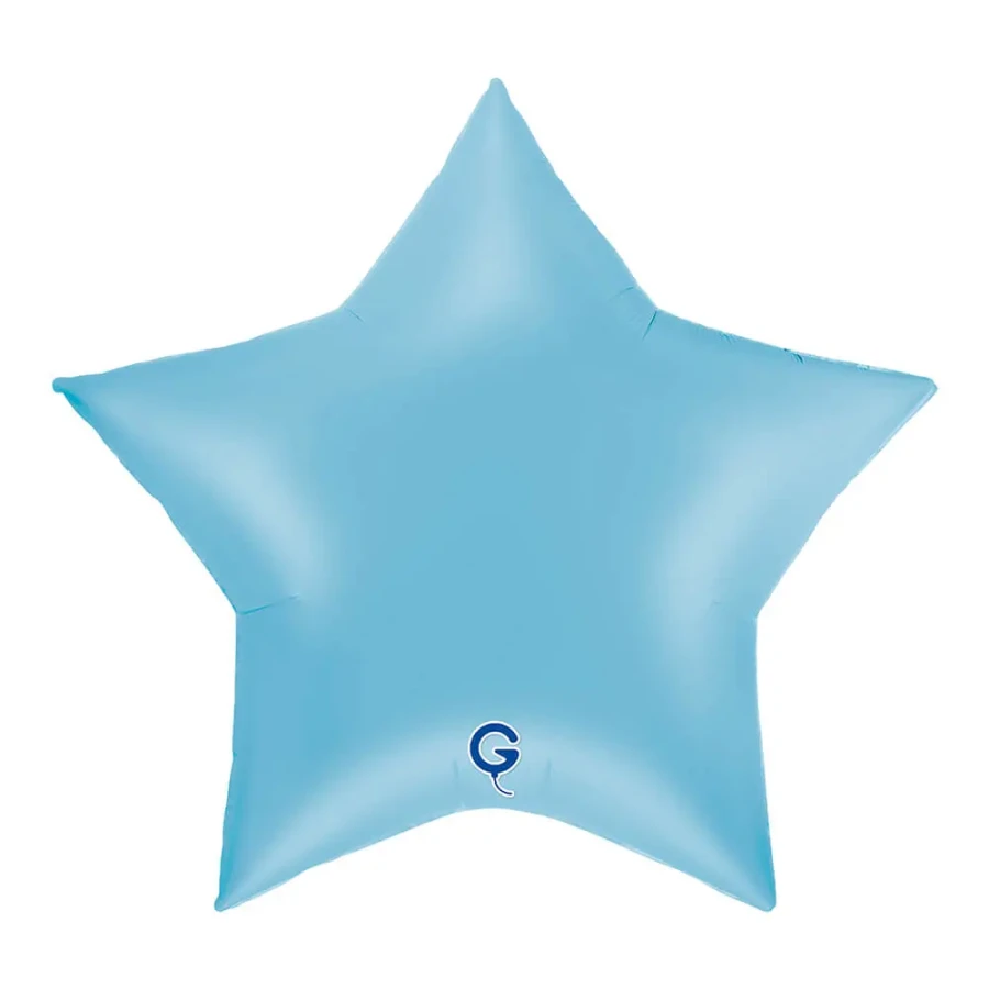 Balon foliowy Gwiazdka 18" (45 cm) Niebieska, matowa