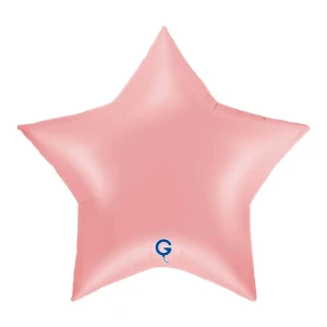 Balon foliowy Gwiazdka 18" (45 cm) Różowy, matowy